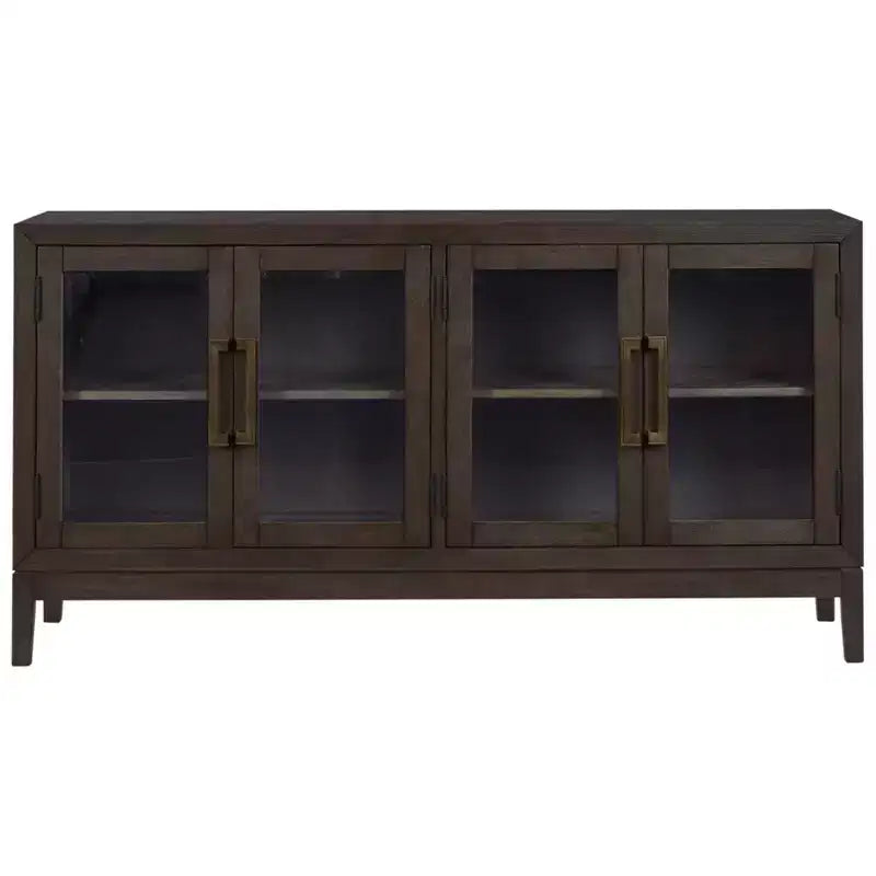 Brown & Beige Dining Server Buffet Sideboard with Storage
