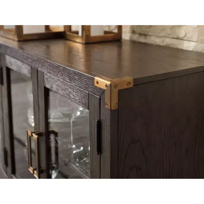 Brown & Beige Dining Server Buffet Sideboard with Storage