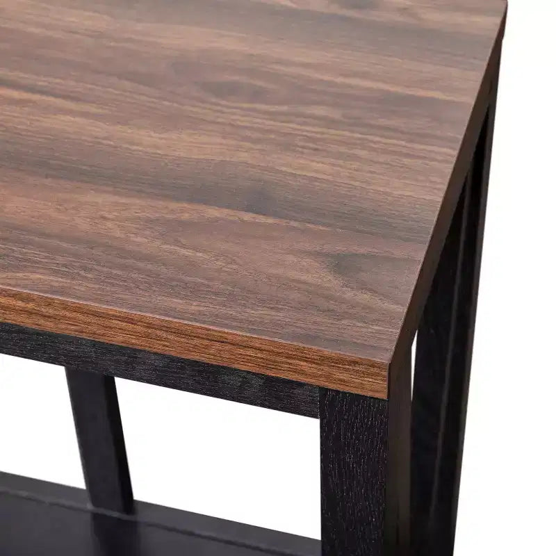 Modern Farmhouse Engineered Wood Sofa Table with Wood Bracing & Lower Shelf