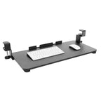 Mount-It! Clamp Keyboard Tray | Sliding Under Desk Keyboard & Mouse Platform | Retractable Undermount Drawer | No Screws or Scratches to Assemble