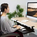 Support de Clavier à Pince – Plateforme Coulissante Sous Bureau pour Clavier et Souris, Sans Vis Nécessaires